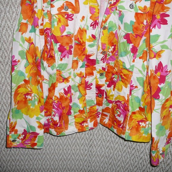 Floral Print Summer Casual Jacket  XL, L - Picture 6 of 10
